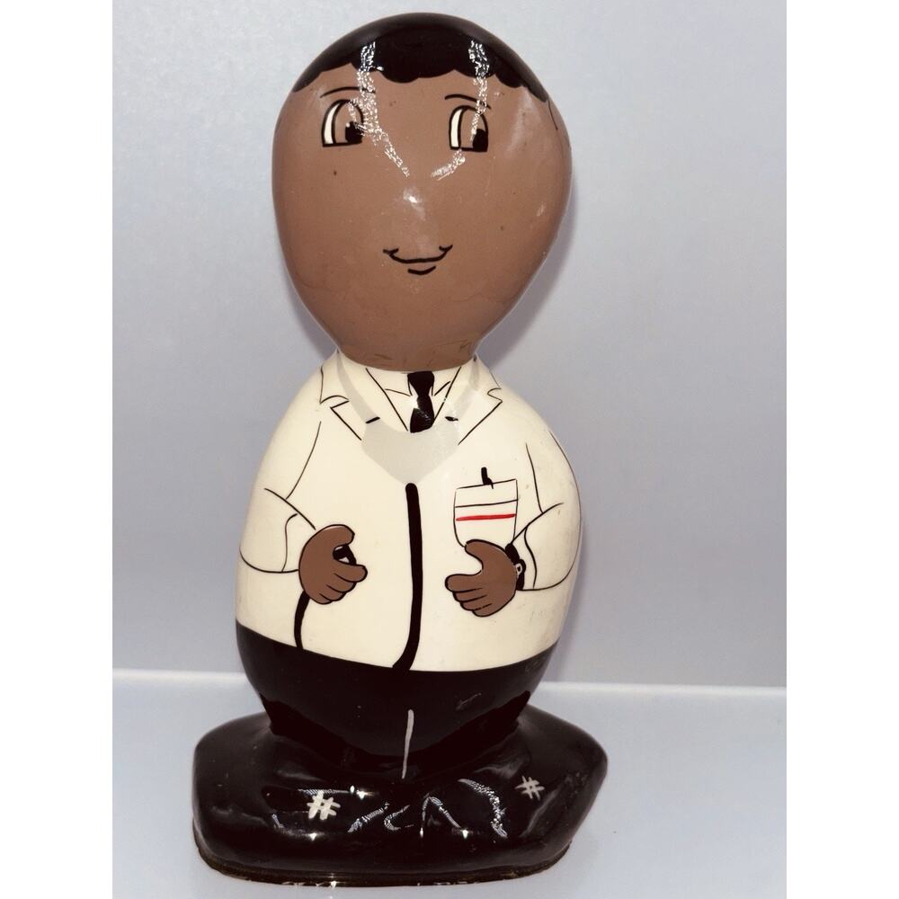 Vtg Rock Heads Doctor Figurine Paperweight Hand-painted Signed MB Fenrada/94